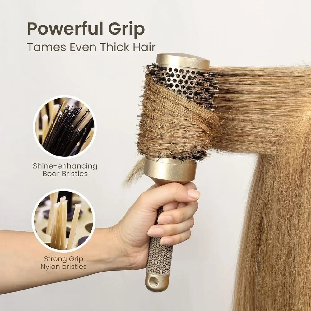 AIMIKE Round Hair Brush Nano Thermal Ceramic & NaIo Tech 2.1 Inch NEW in Box